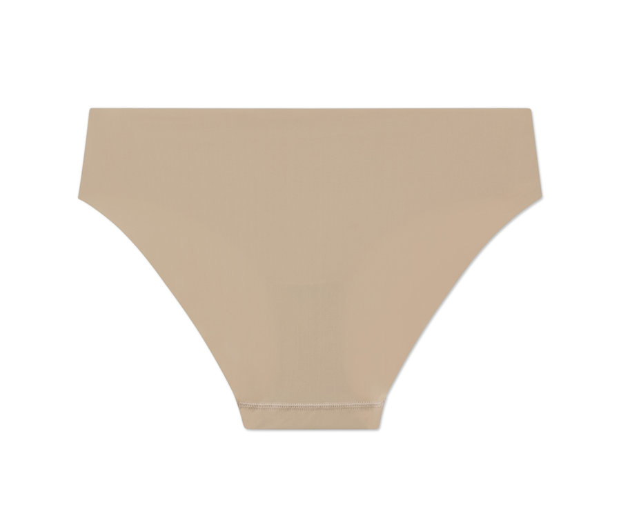 Beyaz arka planda bej rengi Magic Cut Külot (2'li paket).