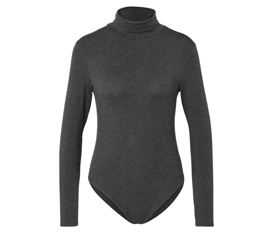 Uzun kollu, gri balıkçı yaka body.