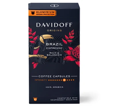 DAVIDOFF CAFÉ ORIGINS Brazil kapsül paketi.