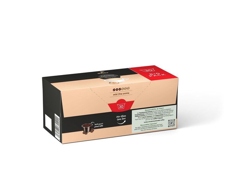 30 kapsüllük Cafissimo Decaffeinato paketi.