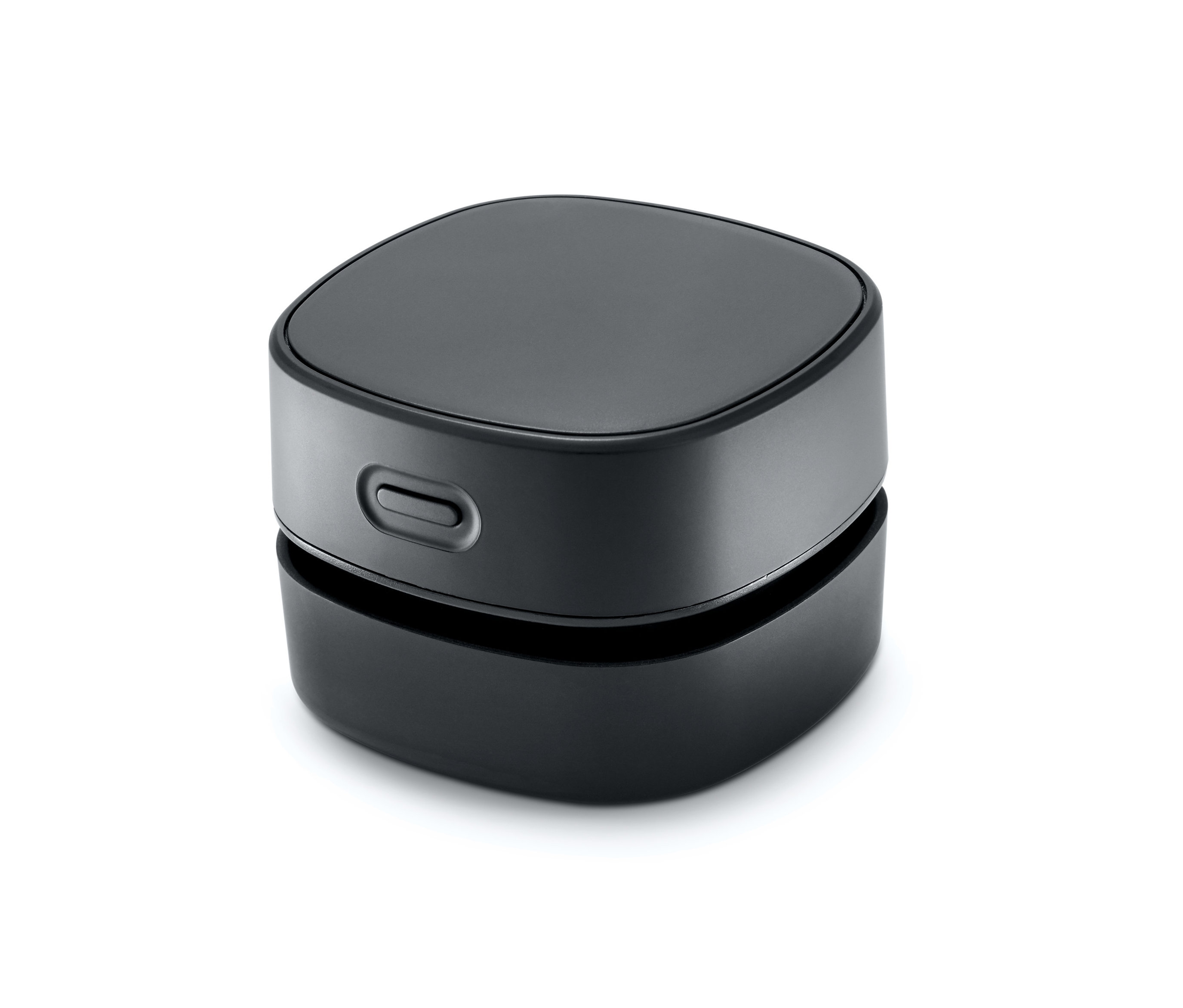 Siyah mini masa süpürgesi. 