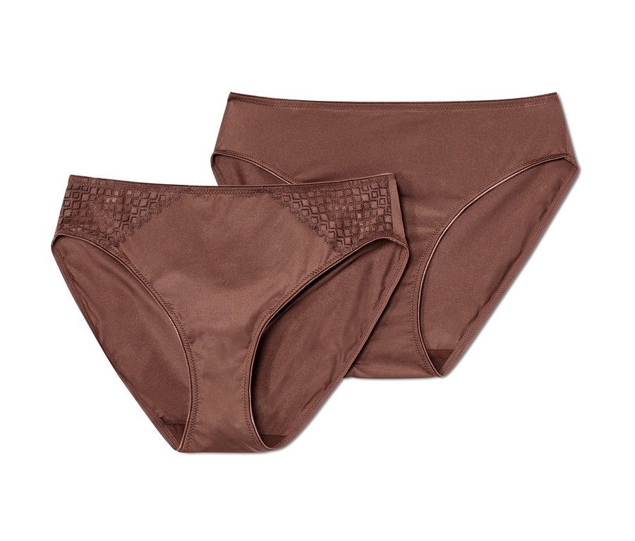 İki adet kestane rengi slip külot