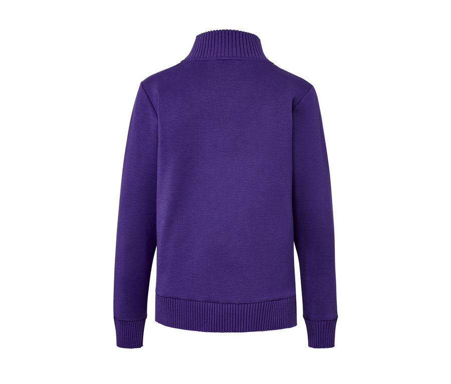 Mor renkli, yarım balıkçı yaka sweatshirt