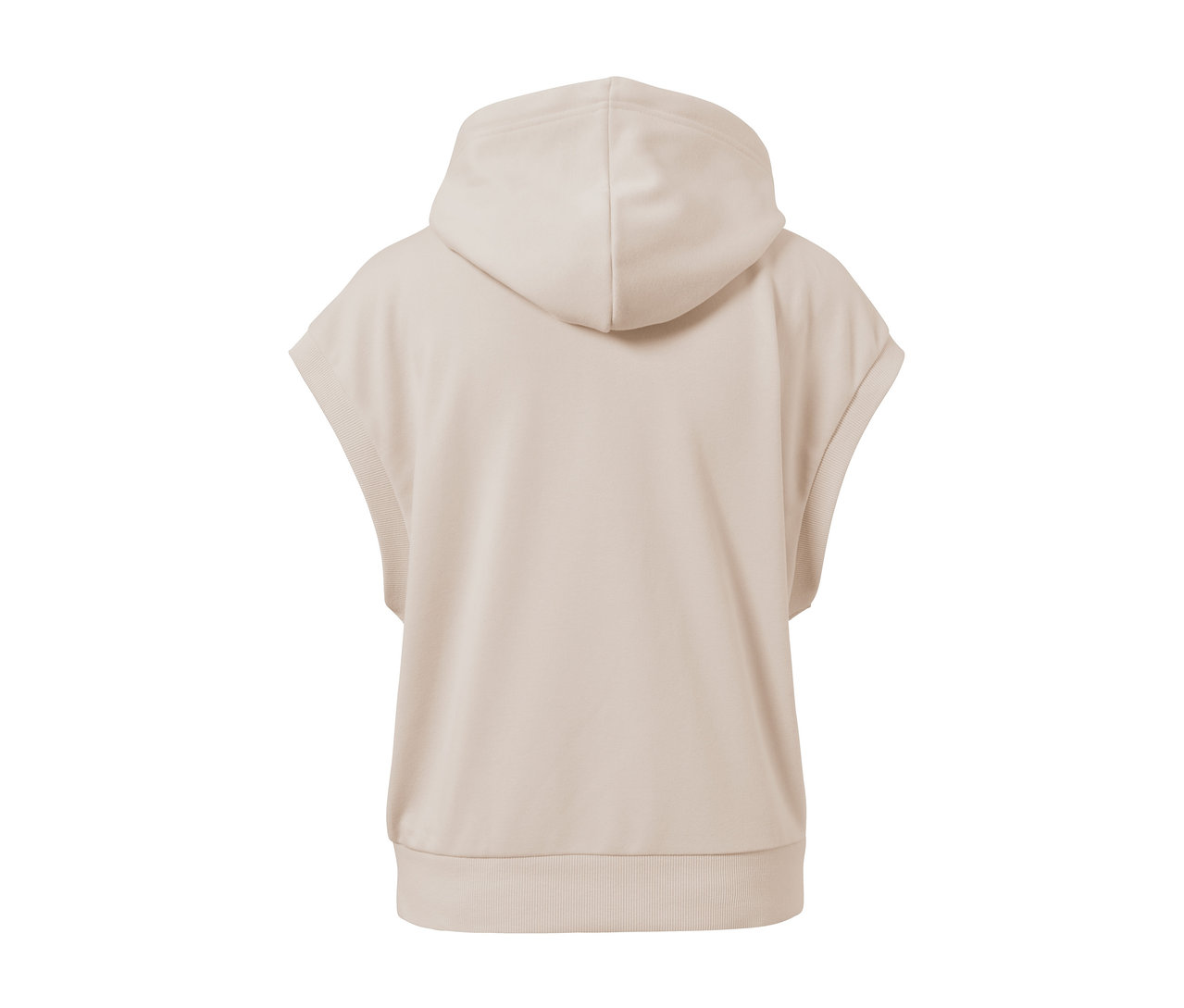 Kolsuz Kapüşonlu Spor Üstün arka görünümü.