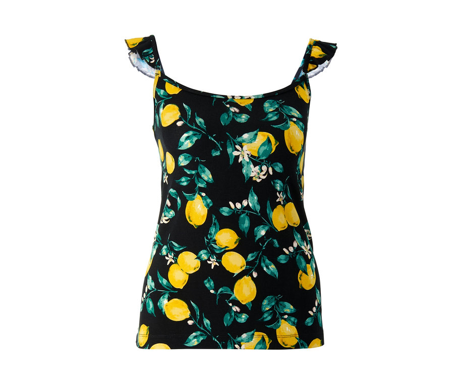 Limon desenli siyah kısa pijama takımı.