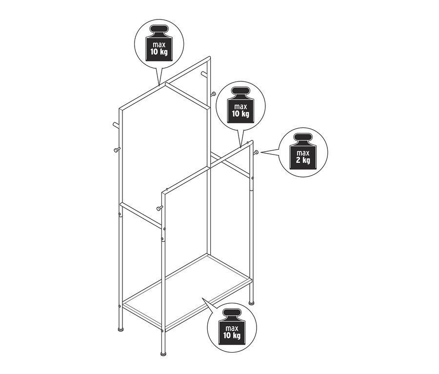 Beyaz bir portmanto çizimi