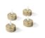 Dört adet altın rengi LED gerçek bal mumu tealight.