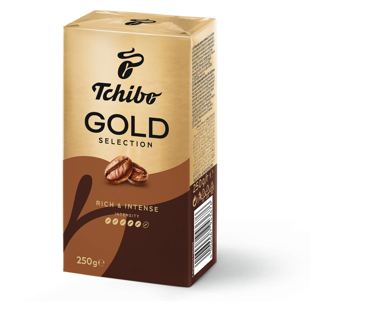 250g'lık Gold Selection Öğütülmüş Filtre Kahve paketi.