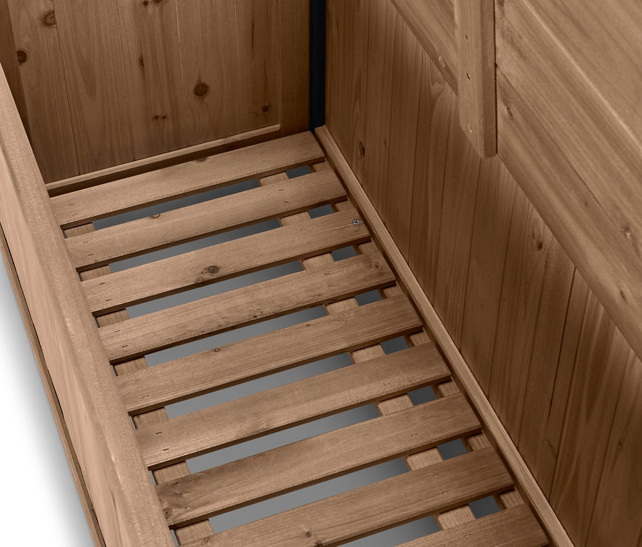 »Elin« Sandıklı Banklı Paravan Modülü'nün açık depolama alanına bakış.