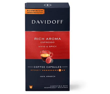 Davidoff Rich Aroma kahve kapsül paketi.