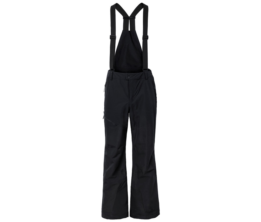 Siyah askılı kayak pantolonu.