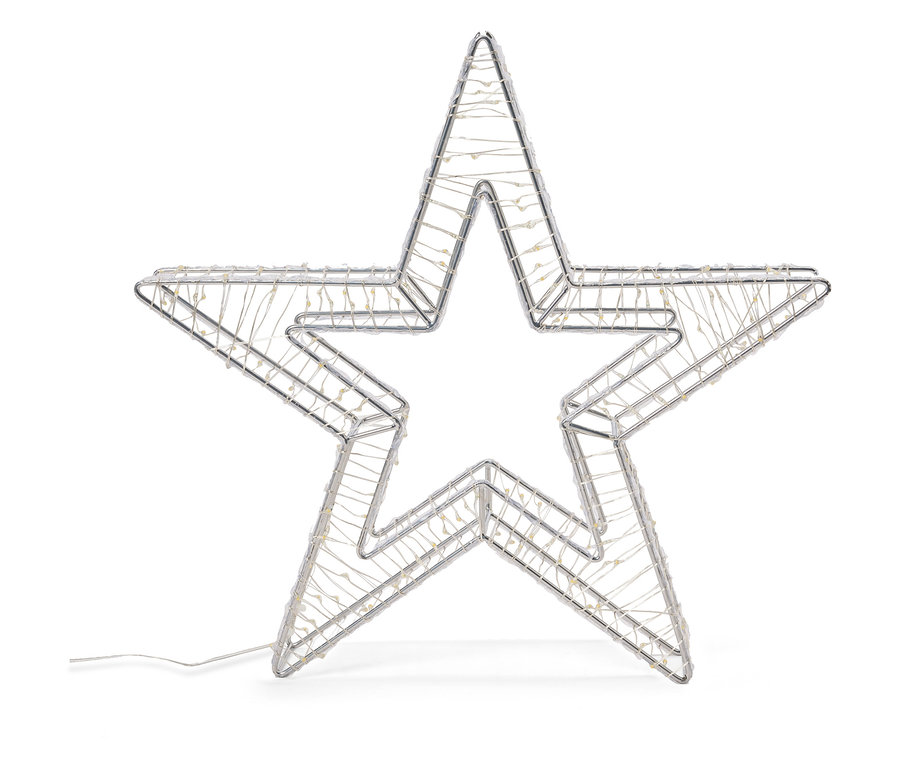 Büyük boyutta, 3 boyutlu, dış mekan LED yıldız.