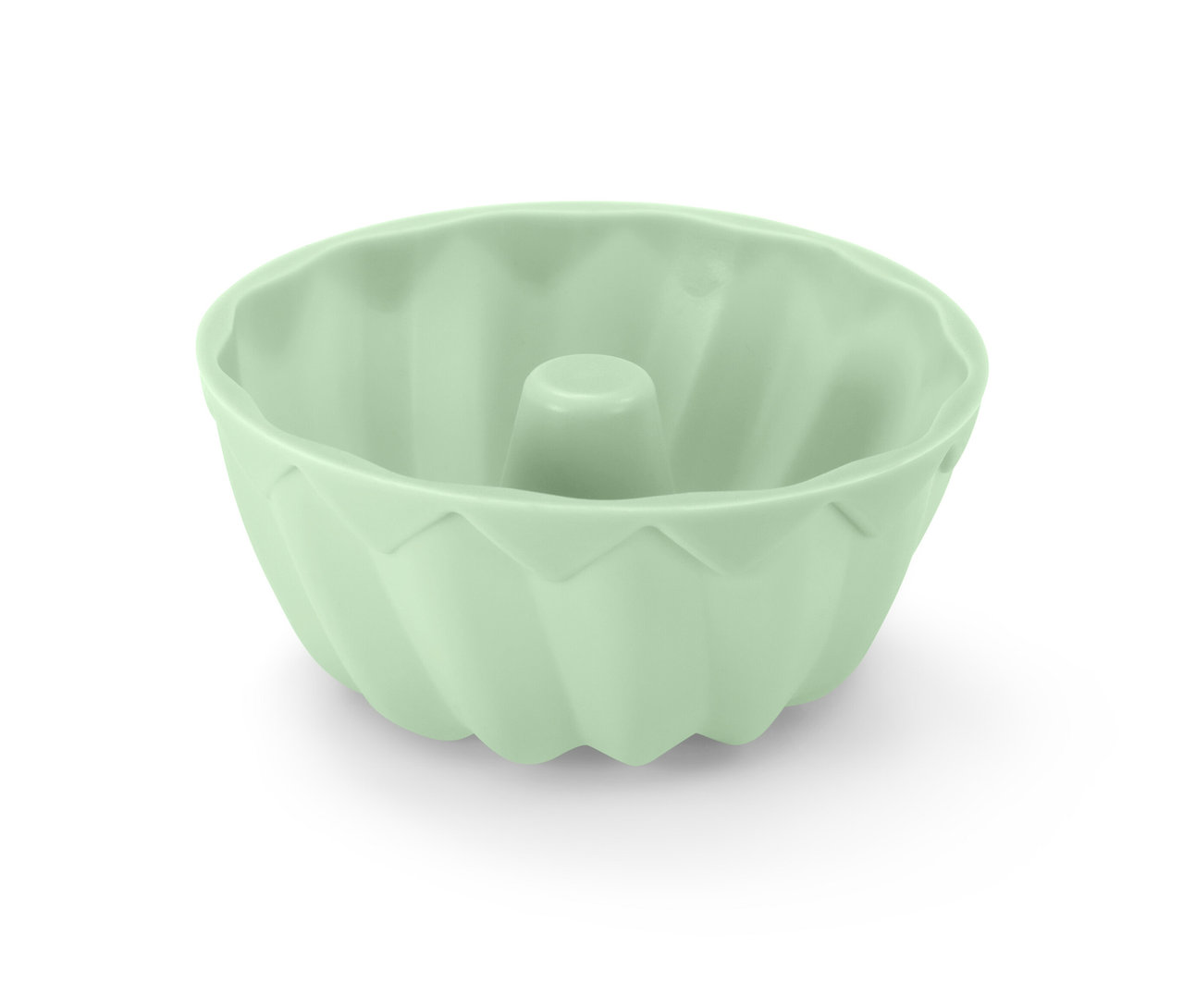 Yeşil mini delikli kek kalıbı.