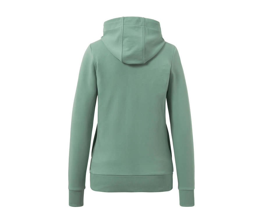 Ada çayı yeşili sweatshirt ceketin arka görüntüsü.