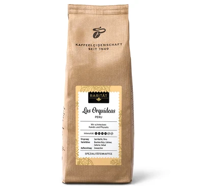Bir paket Nadide »Las Orquídeas Peru« - 500 g çekirdek kahve.