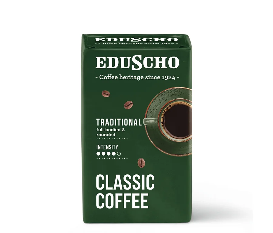 Eduscho Classic Coffee Traditional, 250 g Öğütülmüş Filtre Kahve paketi.