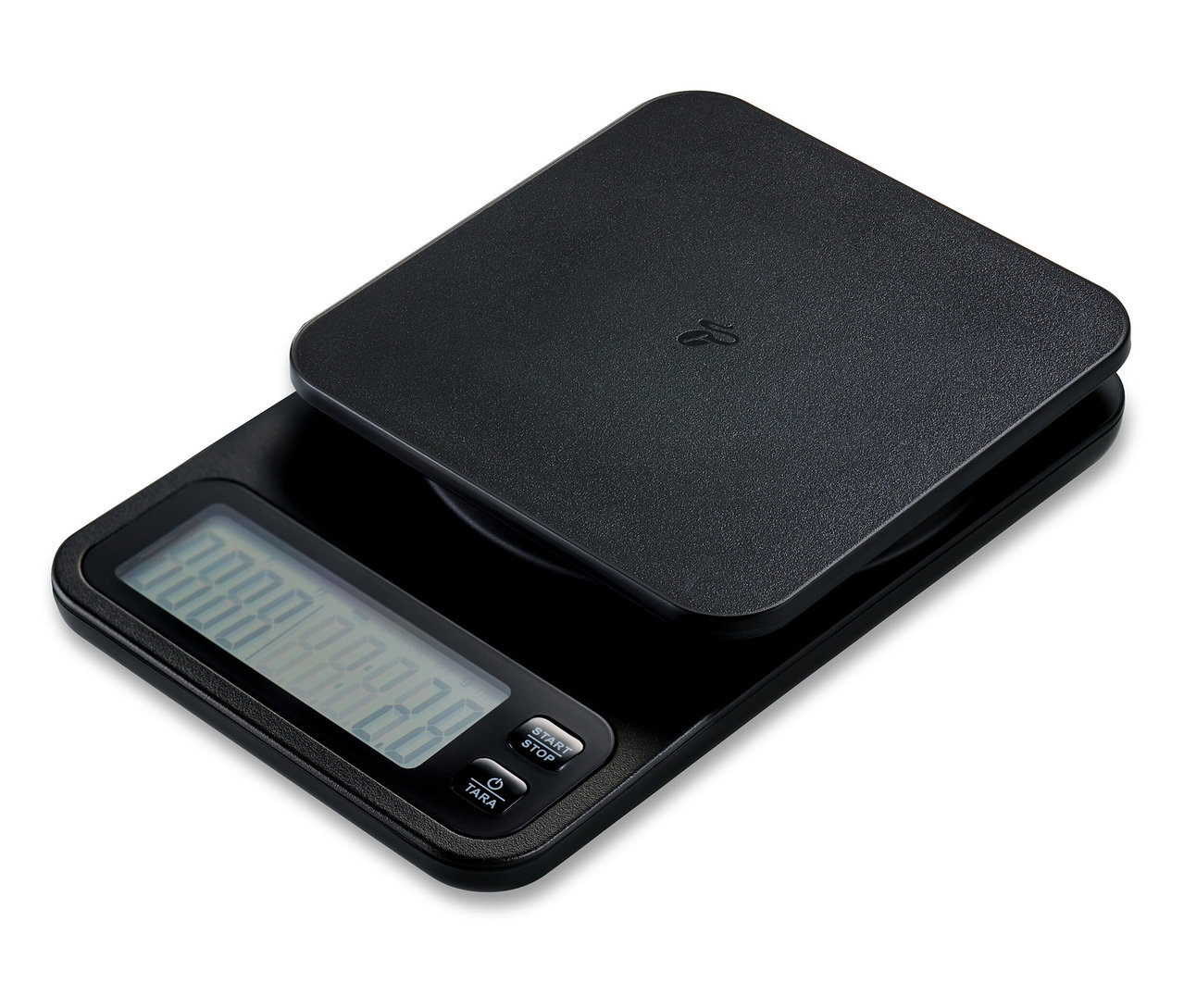 Zamanlayıcı dahil siyah kahve tartısı.