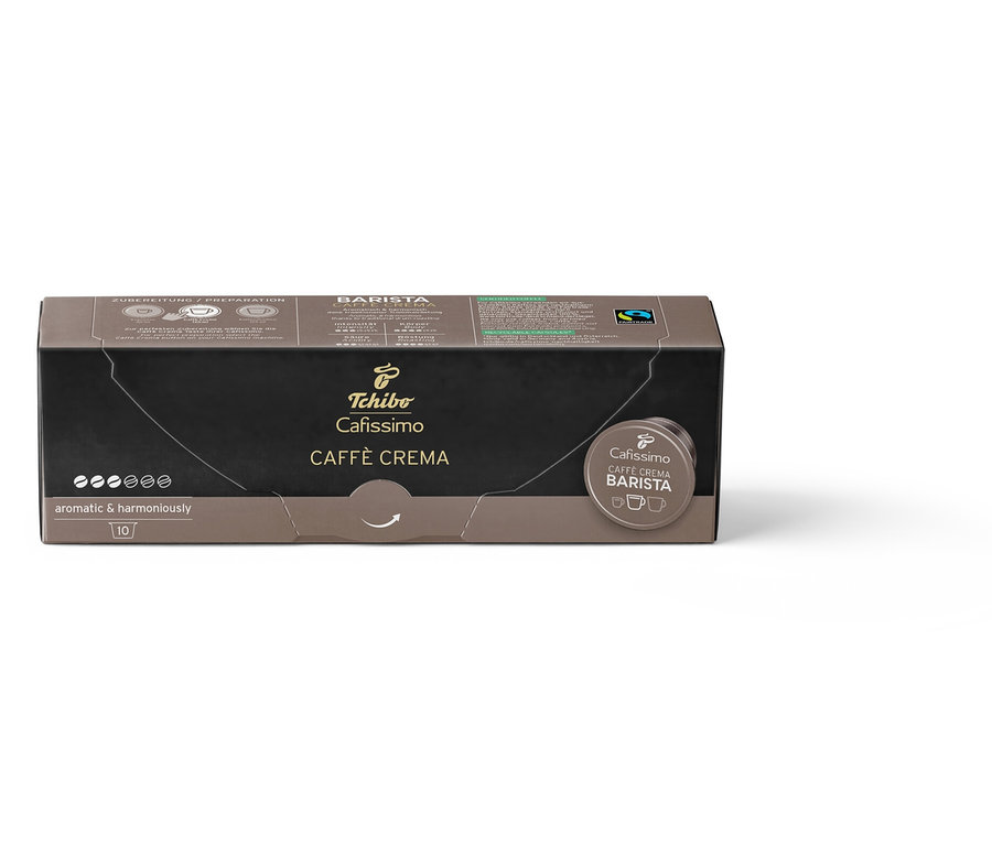 Bir paket Barista Edition Caffè Crema – 10 kapsül.