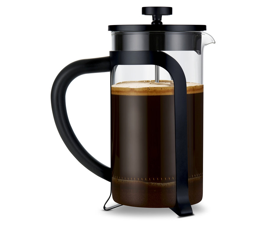 French Press 800 ml, 6 Fincan, Siyah