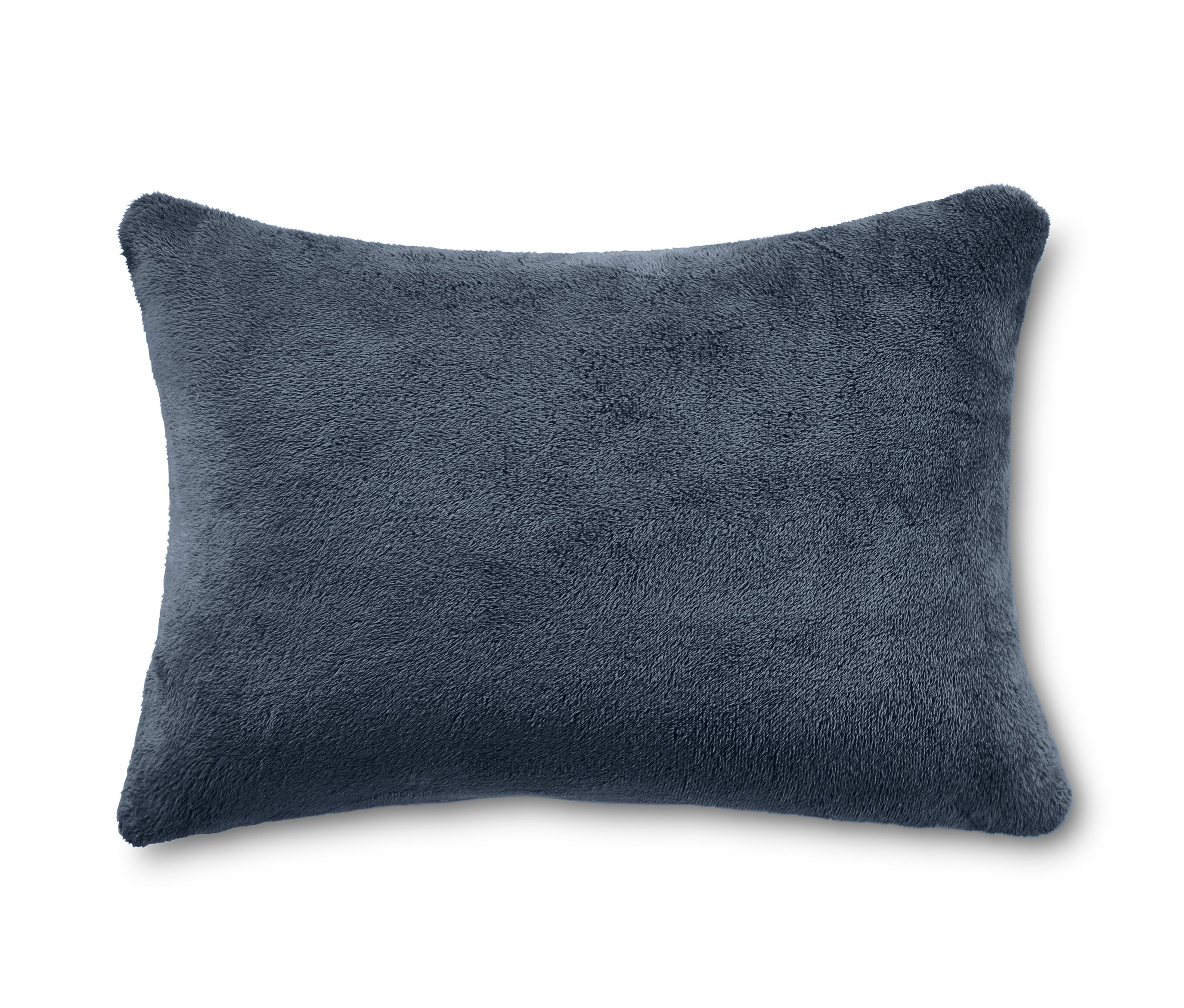 Beyaz bir arka plan üzerinde mavi bir 2si 1 Arada Seyahat Yastığı.