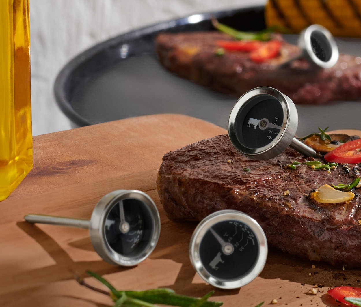 Izgara sebzeli biftekler ve 4 Adet BBQ Termometresi