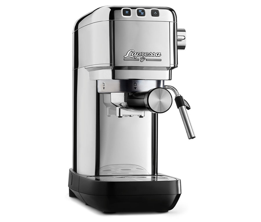 Gümüş renkli »Lapressa« Portafiltre Makinesi.