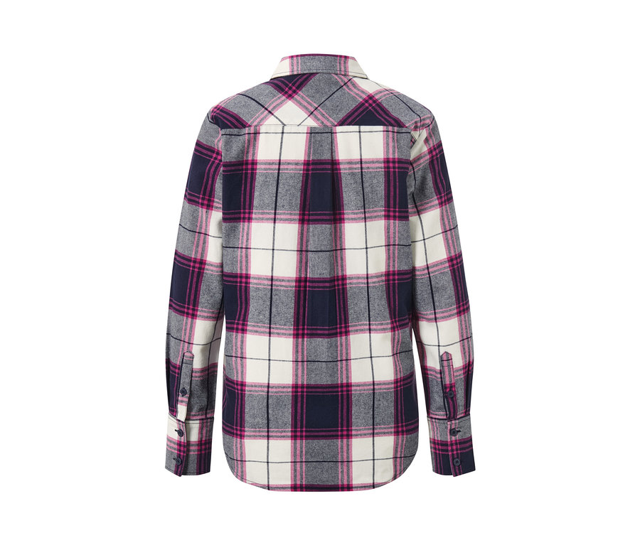 Kareli gömleğin arka detay görünümü.