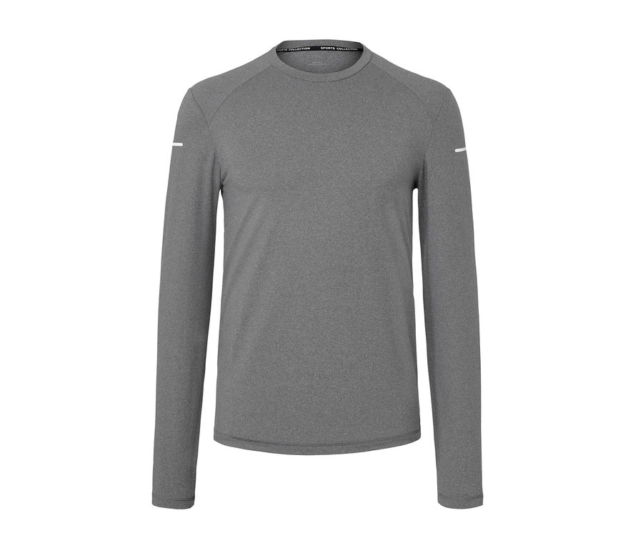 Uzun Kollu Fonksiyonel Tişört, Kırçıllı Antrasit