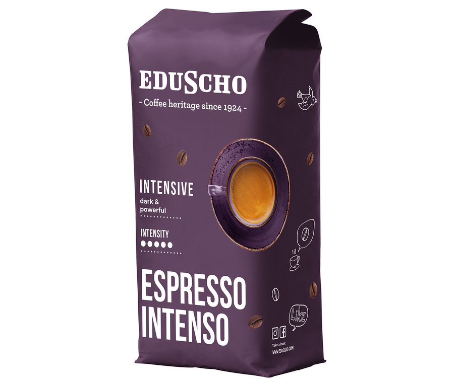 Bir paket Eduscho Espresso Intenso - 1 kg Çekirdek Kahve.