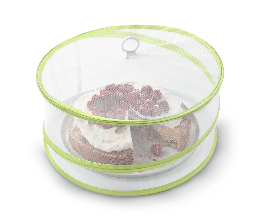 Ahududulu kek, Katlanabilir Koruyucu Kapak altında.