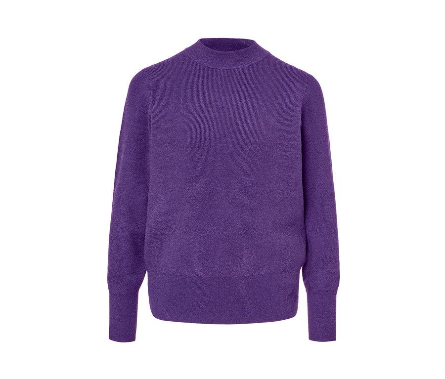 İnce örgülü, mor kazak