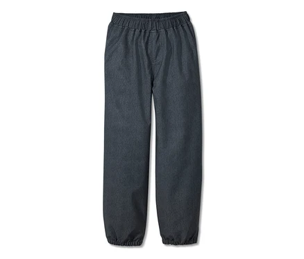 Denim görünümlü lacivert softshell pantolon.
