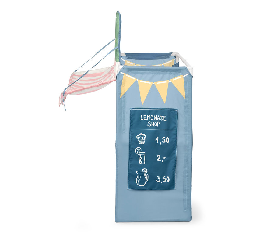 Limonade Shop yazısı ve sarı bayrakları olan Oyun Çadırı "Limonata Standı"