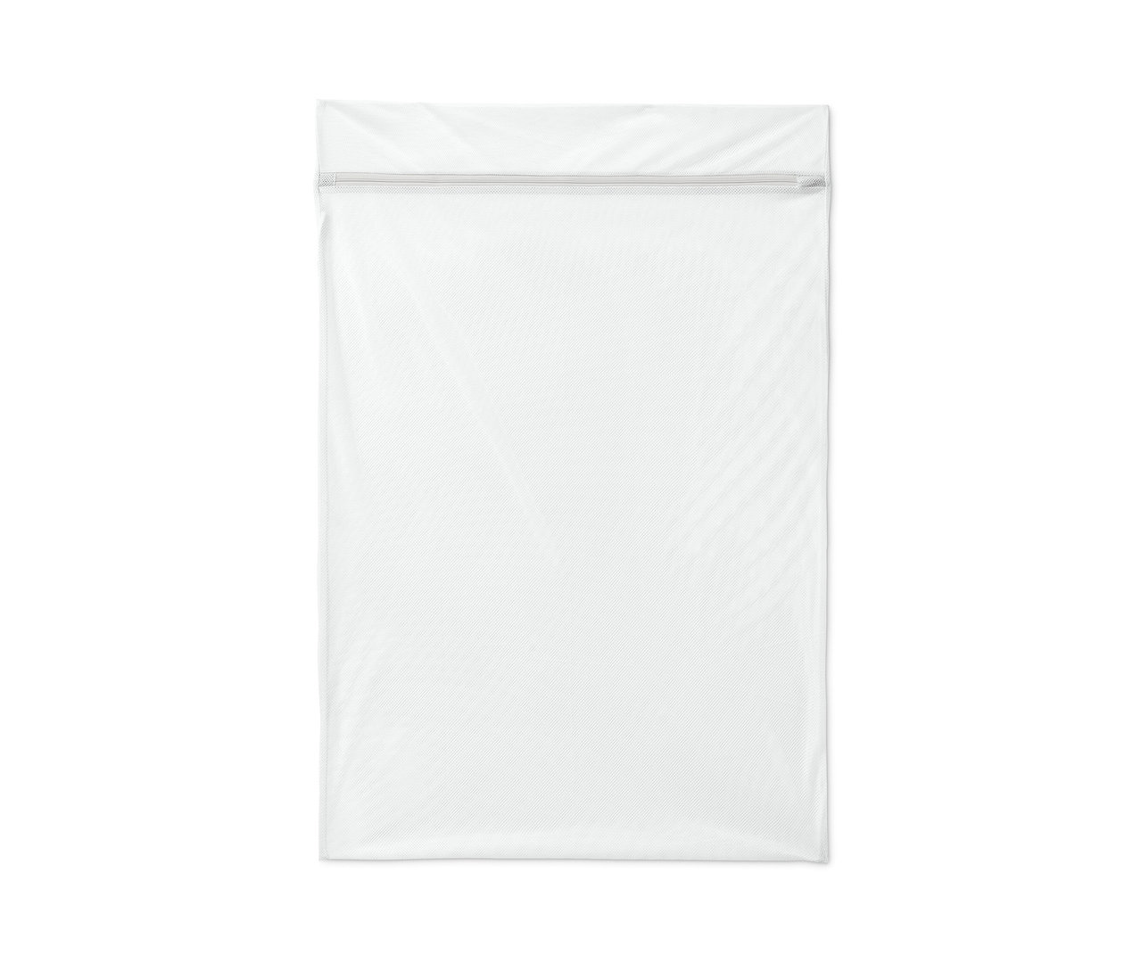 Fermuarlı, beyaz XL çamaşır filesi.