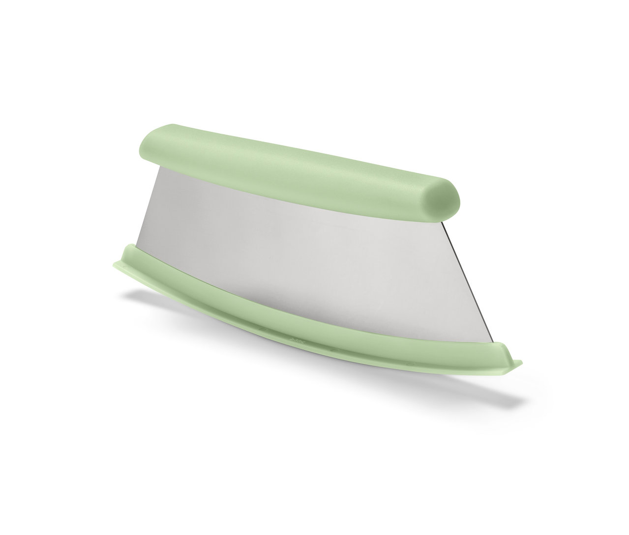 Yeşil saplı ve gümüş bıçaklı Pizza ve Yeşillik Kesici.