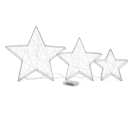 3 adet LED'li Dekoratif Yıldız, büyük