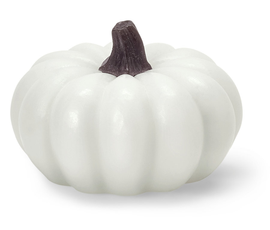 Kahverengi saplı beyaz kabak.