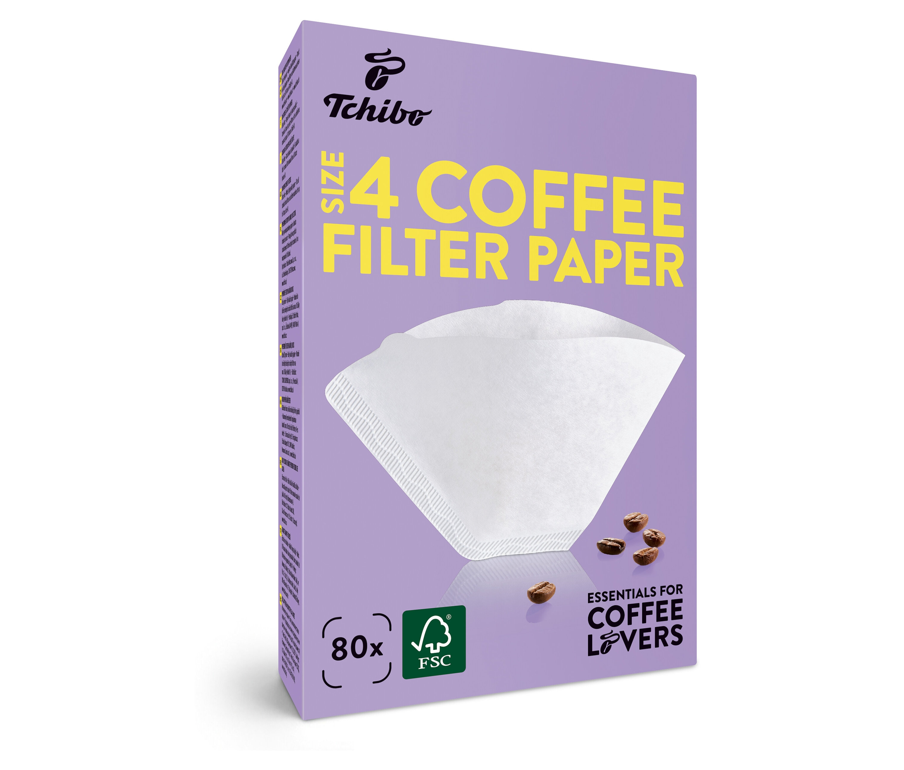 18x 80 Adet Filtre Kağıdı No. 4, Beyaz paket