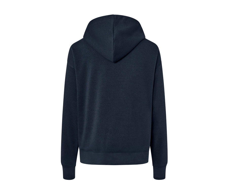 Lacivert kapüşonlu sweatshirt, arka görünümü