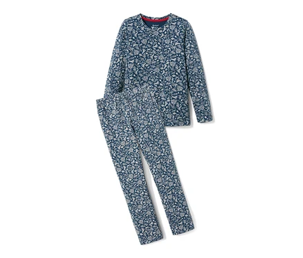 Desenli çocuk pijama takımı.