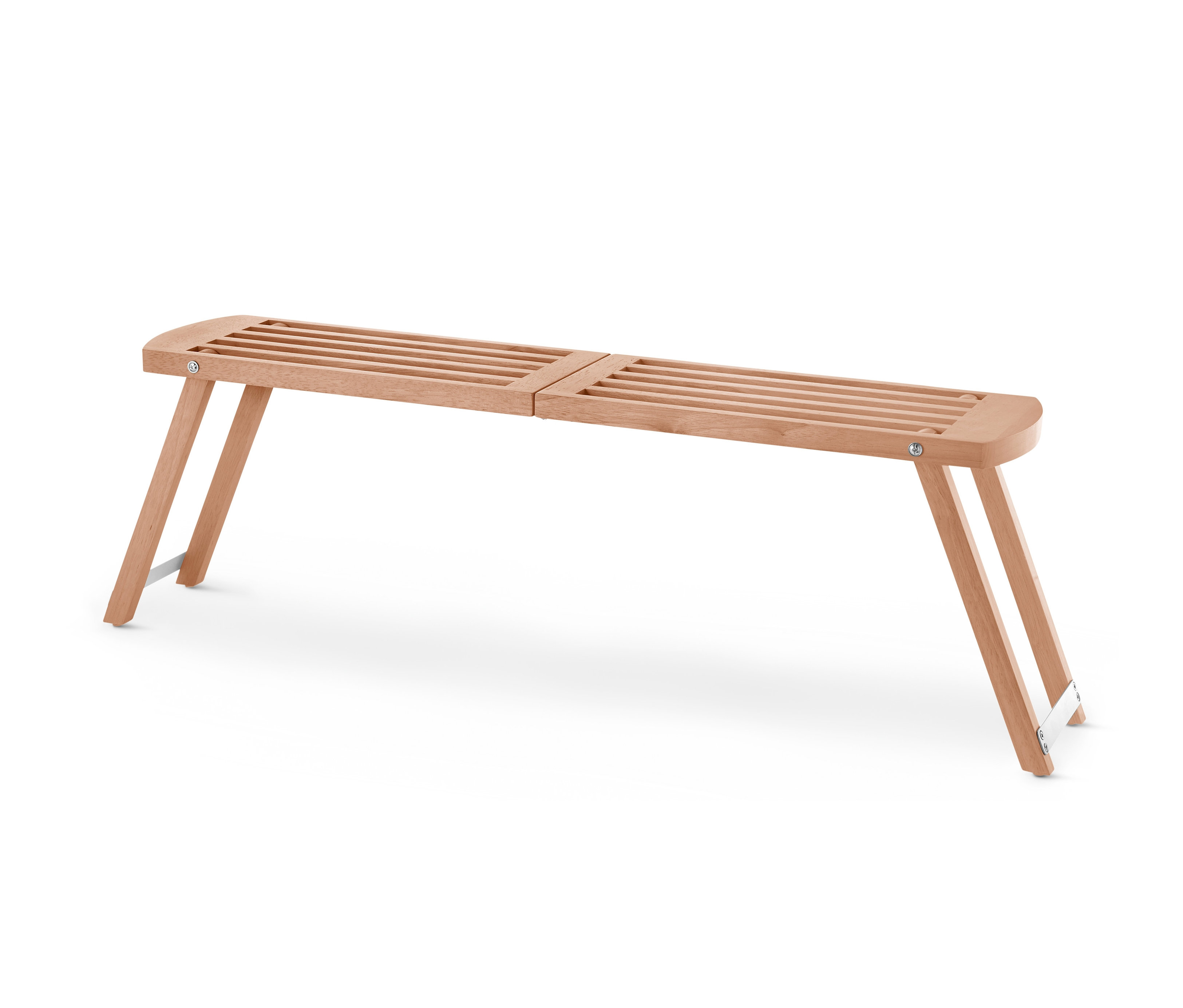 Latalı yüzeye ve dört ayağa sahip ahşap ayaklı raf.