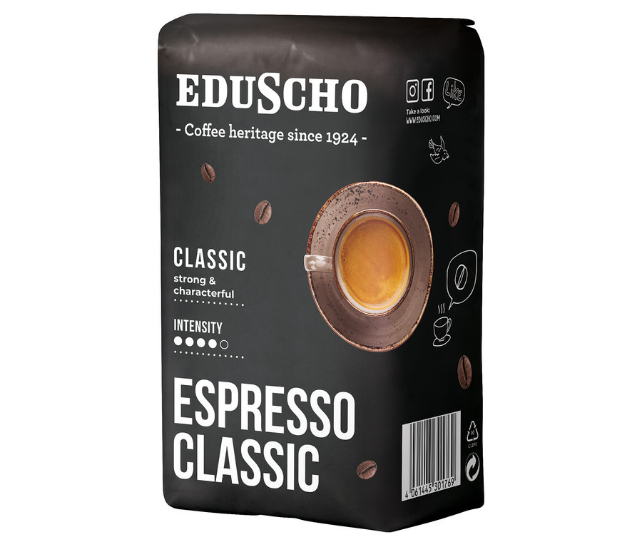 Eduscho Espresso Classic çekirdek kahve paketi.