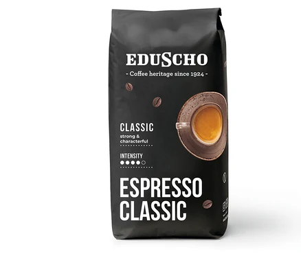 Eduscho Espresso Classic, 1 kg Çekirdek Kahve paketi.