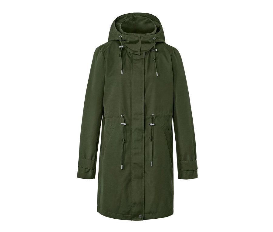 Kapüşonlu Yeşil Parka