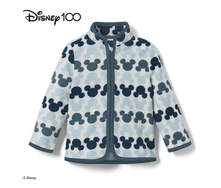 Mickey Mouse desenli mavi küçük çocuk polar ceket »Micky«.