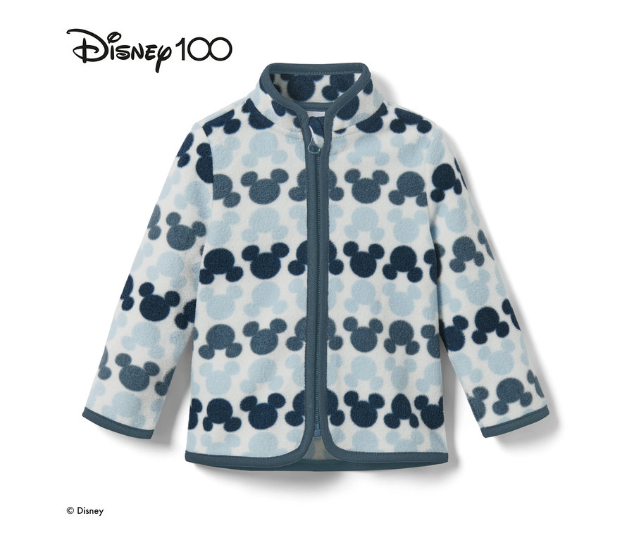 Mickey Mouse desenli mavi küçük çocuk polar ceket »Micky«.