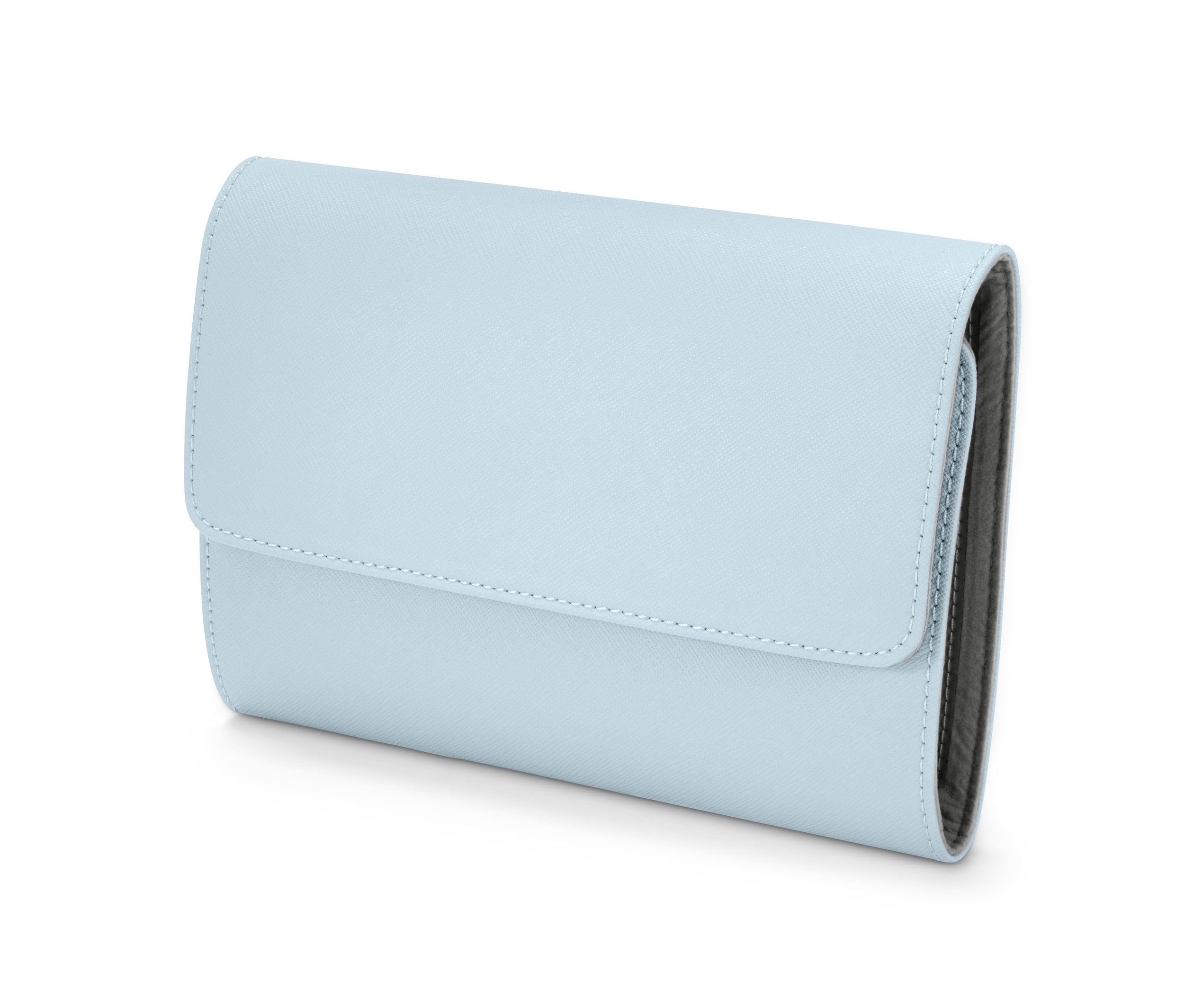 Açık mavi takı çantası.