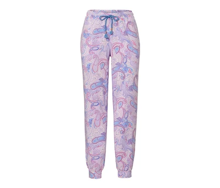 Desenli lila pijama altı