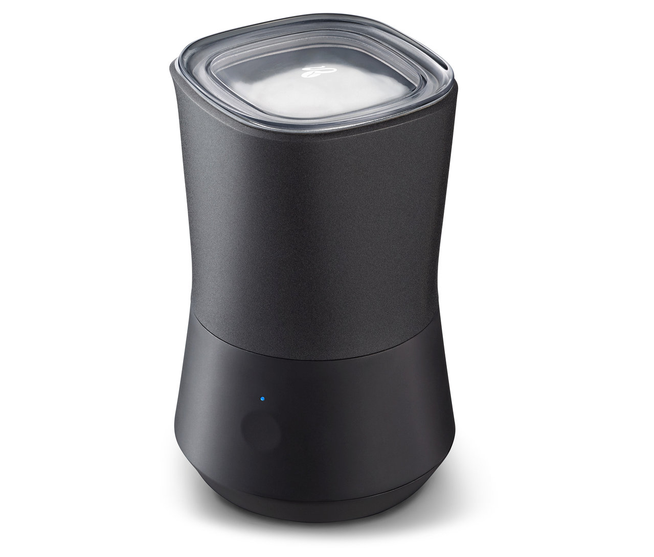 Siyah elektrikli süt köpürtücü.