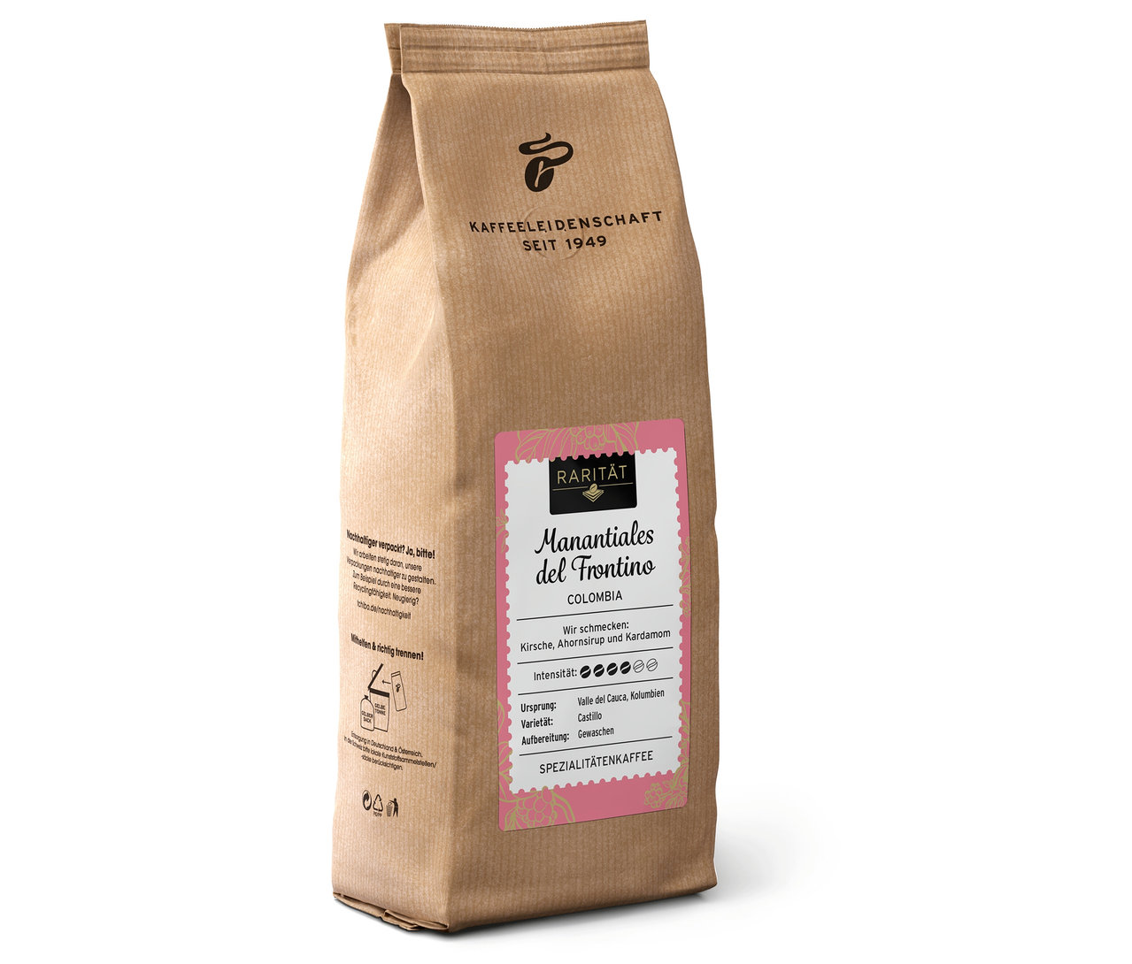 Bir paket Manantiales del Frontino Colombia kahvesi.